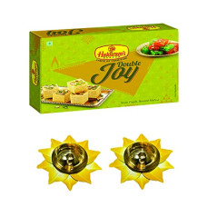 Deals and Offers on - Haldiram's Nagpur Double Joy Diwali Gift Box with 2 Small Diya + Free Diwali Greeting Deals, Discounts & Offers on - Haldiram's Nagpur Double Joy Diwali Gift Box with 2 Small Diya + Free Diwali Greeting