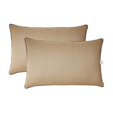Deals and Offers on - Amazon Brand - Solimo Microfibre & polyester 2-Piece Premium Bed Pillow Set, Microfibre, Brown, 43 X 69 X 17 Cm Deals, Discounts & Offers on - Amazon Brand - Solimo Microfibre & polyester 2-Piece Premium Bed Pillow Set, Microfibre, Brown, 43 X 69 X 17 Cm