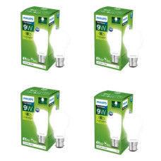 Deals, Discounts & Offers on  - PHILIPS Full Glow Energy Saver Glass B22D Led Bulb | 9-Watt, 825 Lumen Full Glow Frosted Diffused Led Bulb, Cool Daylight, Pack of 4