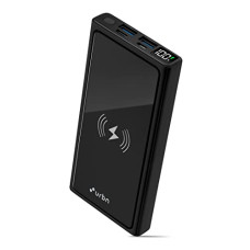 Deals, Discounts & Offers on Power Banks - URBN 10000 mAh Lithium_Polymer 15W Super Fast Charging Wireless Power Bank with 22.5W Type C PD (Input& Output) and QC 3.0 Dual USB Output with Free Type C Cable (Black)