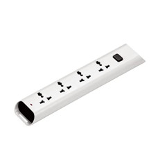 Deals, Discounts & Offers on Electronics - Philips CHP2442W Power Strips with 4 Universal Socket, One Main Switch, with Over Current Protection 1.4m Cable Length (White)
