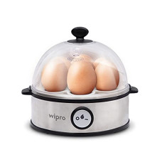 Deals, Discounts & Offers on  - Wipro Vesta Electric Egg Boiler, 360 Watts, 3 Boiling Modes, Stainless Steel Body and Heating Plate, Boils up to 7 Eggs at a time, Automatic Shut Down, White, Standard (VB021070)