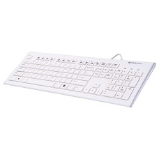 Deals, Discounts & Offers on  - ZEBRONICS Zeb-DLK01 Wired USB Multimedia Keyboard with 104 UV Coated Keys, Rupee Key, 12 Hot Keys(White)