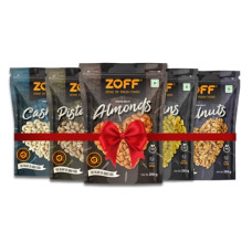 Deals and Offers on - Zoff Premium Daily Needs Mixed Dry Fruits Combo - Almonds, Cashews, Raisins, Roasted Pistachios, and Walnut Halves 250g Each | Perfect Diwali and Festival Gifts & Hampers | Premium Zip Lock Pouch | Net weight - 1.25Kg Deals, Discounts & Offers on - Zoff Premium Daily Needs Mixed Dry Fruits Combo - Almonds, Cashews, Raisins, Roasted Pistachios, and Walnut Halves 250g Each | Perfect Diwali and Festival Gifts & Hampers | Premium Zip Lock Pouch | Net weight - 1.25Kg
