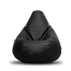 Deals and Offers on Furniture - Amazon Brand - Solimo Xxl Bean Bag Filled With Beans (Black)(Faux Leather) Deals, Discounts & Offers on Furniture - Amazon Brand - Solimo Xxl Bean Bag Filled With Beans (Black)(Faux Leather)