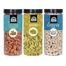 Deals and Offers on - WONDERLAND FOODS (DEVICE) Healthy Dry Fruits Combo Pack 1.5Kg (500G X 3)|Almonds (Np),Cashews (W-320),Long Green Raisins Jar|Nutritious & Delicious High In Fiber & Boost Immunity Deals, Discounts & Offers on - WONDERLAND FOODS (DEVICE) Healthy Dry Fruits Combo Pack 1.5Kg (500G X 3)|Almonds (Np),Cashews (W-320),Long Green Raisins Jar|Nutritious & Delicious High In Fiber & Boost Immunity