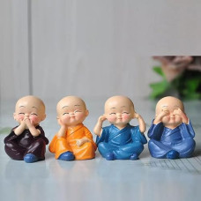 Deals and Offers on - Collectible India Buddha Monk Set of 4 Statue Figurines Showpiece - Cute Mini Buddha Idol Statue Deals, Discounts & Offers on - Collectible India Buddha Monk Set of 4 Statue Figurines Showpiece - Cute Mini Buddha Idol Statue
