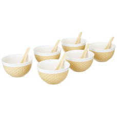 Deals, Discounts & Offers on  - Amazon Brand - Solimo Soup Set with Box, 12 Pieces Bowl, Beige, Plastic