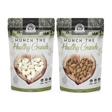 Deals, Discounts & Offers on  - WONDERLAND FOODS (DEVICE) California Almonds & Whole Raw Cashew (Kaju) W320-Grade | 1Kg (500g X 2) Combo Pack
