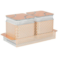 Deals and Offers on - Amazon Brand - Solimo Air-Tight Dry Fruit Container Tray Set With Lid & Serving Tray, Airtight Plastic Storage Container Set 500 ml | Set of 2, Rose Gold Deals, Discounts & Offers on - Amazon Brand - Solimo Air-Tight Dry Fruit Container Tray Set With Lid & Serving Tray, Airtight Plastic Storage Container Set 500 ml | Set of 2, Rose Gold