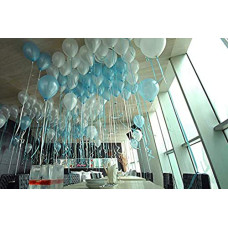 Deals and Offers on - AMFIN (Pack of 25) 10 inch Metallic Balloons Light Blue and White for Birthday Decoration, Decoration Deals, Discounts & Offers on - AMFIN (Pack of 25) 10 inch Metallic Balloons Light Blue and White for Birthday Decoration, Decoration