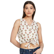 Deals and Offers on Women - Global Desi Women's Floral Regular Tunic Shirt (SS20GS179TPCHD_Off White XL) Deals, Discounts & Offers on Women - Global Desi Women's Floral Regular Tunic Shirt (SS20GS179TPCHD_Off White XL)