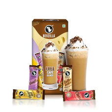Deals, Discounts & Offers on  - Bevzilla Premium Glass & 24 Flavoured Coffee Sachets Box |Makes 24 Cups Of Coffee| Butterscotch, Classic, French Vanilla & Turkish Hazelnut Flavour| Preimum Gift Box| Strong Coffee
