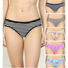 Deals, Discounts & Offers on  - [Sizes M, L, XL] Cup's-InPack of 6 Women Hipster Black, Blue, Grey, Brown, Pink, Blue Panty