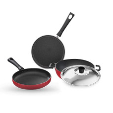 Deals, Discounts & Offers on Cookware - Lifelong Trio Non-Stick 3-Piece Cookware Set (Induction and Gas Compatible)