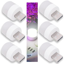 Deals, Discounts & Offers on  - VZmoshion Usb Night Light Mini Led Light Night For Kids 6Pcs Natural White Led Usb Light Bulb(6 White Light,acrylonitrile_butadiene_styrene, Pack of 1)