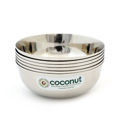 Deals and Offers on - coconut Stainless Steel Chaliya Bowl/Vati/Katori - Set of 6 - Diamater - 10 Cm -Capacity Each Bowl 250ML Deals, Discounts & Offers on - coconut Stainless Steel Chaliya Bowl/Vati/Katori - Set of 6 - Diamater - 10 Cm -Capacity Each Bowl 250ML