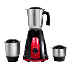 Deals and Offers on - Wonderchef Platinum 500W Mixer Grinder | 3 leak-proof stainless steel Jars with secure lids | Powerful 500W motor | 3-Speed & Pulse Function | Anti Skid Feets | 5 years warranty on motor | Black & Red Deals, Discounts & Offers on - Wonderchef Platinum 500W Mixer Grinder | 3 leak-proof stainless steel Jars with secure lids | Powerful 500W motor | 3-Speed & Pulse Function | Anti Skid Feets | 5 years warranty on motor | Black & Red
