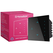 Deals and Offers on - HomeMate Wi-Fi Smart Fan Regulator Touch Switch | No Hub Required | Works with Amazon Alexa, Google Assistant & Siri (Pack of 1, Black) Deals, Discounts & Offers on - HomeMate Wi-Fi Smart Fan Regulator Touch Switch | No Hub Required | Works with Amazon Alexa, Google Assistant & Siri (Pack of 1, Black)