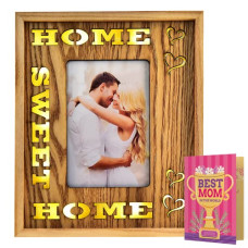 Deals, Discounts & Offers on  - Archies Mother's Day Gifts of Love - 1 Pc. 3D Laser Cut Wooden Love Sign Board with Photo Frame Photo Size - 15X10(L X B cm) with On Off LED Light - (Home) gift