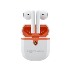 Deals, Discounts & Offers on Headphones - AmazonBasics True Wireless in-Ear Earbuds with Mic, Touch Control, IPX5 Water-Resistance, Bluetooth 5.3, Up to 36 Hours Play Time, Voice Assistance and Fast Charging (White)