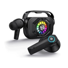 Deals, Discounts & Offers on Headphones - Cosmic Byte CosmoBuds X50 True Wireless Earbuds (TWS), BT 5.3, 40ms Latency GOD Mode, Music Mode, RGB, 40Hrs, ENC, DNS Quad Mics, IPX5, Voice Assistant (Black)