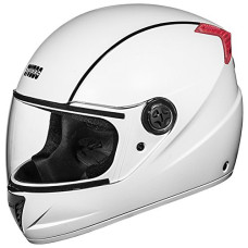 Deals and Offers on - Studds Professional Full Face Helmet (White and Black , L) Deals, Discounts & Offers on - Studds Professional Full Face Helmet (White and Black , L)