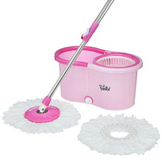 Deals and Offers on Home Improvement - Presto! Spin Mop with Plastic Bucket Set, Pink Deals, Discounts & Offers on Home Improvement - Presto! Spin Mop with Plastic Bucket Set, Pink