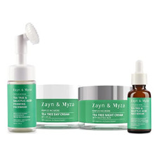 Deals, Discounts & Offers on Beauty Care - ZM Zayn & Myza Tea Tree Combo for Acne & Pimples | Enriched with Salicylic Acid | Face Wash, Serum, Day & Night Cream