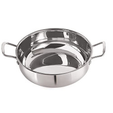 Deals, Discounts & Offers on Cookware - NIRLON Stainless Steel Induction Base Kadhai/Sandwich Bottom Kadai Without Lid, Silver, 26cm (4.1 Litre)