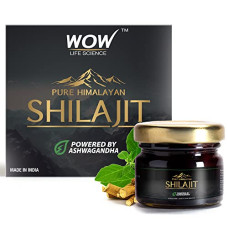 Deals, Discounts & Offers on  - WOW Life Science Pure Himalayan Shilajit/Shilajeet Resin Powered by Ashwagandha - 20g | Guaranteed 75%+ Fulvic Acid | Enhance Strength, Stamina & Immunity | Contains Lab Certificate | 100% Ayurvedic
