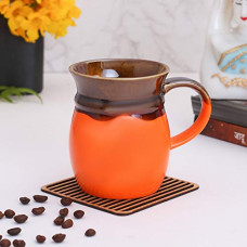 Deals and Offers on - Clay Craft - Ceramic Coco Milk Mug, 300ml, Creme CO4 , Orange Deals, Discounts & Offers on - Clay Craft - Ceramic Coco Milk Mug, 300ml, Creme CO4 , Orange