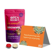 Deals and Offers on - Open Secret Hamper with Chocolate Brownie, Special Card and Tika Set | 4 Item Gift Combo - Healthy Snacks Gift Set| Gift Hamper with sweet treats | Healthy Snacks Deals, Discounts & Offers on - Open Secret Hamper with Chocolate Brownie, Special Card and Tika Set | 4 Item Gift Combo - Healthy Snacks Gift Set| Gift Hamper with sweet treats | Healthy Snacks