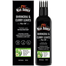 Deals and Offers on Beauty Care - Man Arden Bhringraj & Curry Leaves Hair Oil For Men For Hair Strength with Shikakai Oil, Jojoba Oil, 100 ml Deals, Discounts & Offers on Beauty Care - Man Arden Bhringraj & Curry Leaves Hair Oil For Men For Hair Strength with Shikakai Oil, Jojoba Oil, 100 ml