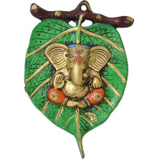 Deals and Offers on - Two Moustaches Ganesha On Green Patta Wall Hanging Deals, Discounts & Offers on - Two Moustaches Ganesha On Green Patta Wall Hanging