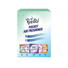 Deals and Offers on - Amazon Brand - Presto! Pocket Air Freshener, Refreshing Fragrance that Lasts Up to 30 Days (5 Assorted Fragrances, 50 Gms) Deals, Discounts & Offers on - Amazon Brand - Presto! Pocket Air Freshener, Refreshing Fragrance that Lasts Up to 30 Days (5 Assorted Fragrances, 50 Gms)