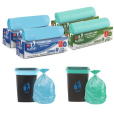 Deals and Offers on - Kleeno by Cello Nature Care Compostable Dry & Wet Garbage Bag Roll Large (45L) (Set of 4, 10 bags each, Blue and Green) Deals, Discounts & Offers on - Kleeno by Cello Nature Care Compostable Dry & Wet Garbage Bag Roll Large (45L) (Set of 4, 10 bags each, Blue and Green)