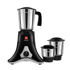 Deals, Discounts & Offers on  - Cello Crown Grind-N-Mix Mixer Grinder 500Watt with 3 Stainless Steel Jars, Black