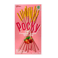 Deals and Offers on - Pocky Strawberry Cream Covered Biscuit Sticks, 45 g Deals, Discounts & Offers on - Pocky Strawberry Cream Covered Biscuit Sticks, 45 g