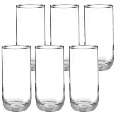 Deals, Discounts & Offers on  - Amazon Brand - Solimo Anya High Ball Glass Set, 360ml, Set of 6, Transparent