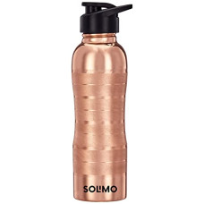 Deals and Offers on - Amazon Brand - Solimo Copper Water Bottle with Fliptop | 100% Pure Copper Water Bottle I Leak Proof & Rust Proof I Copper Bottle Deals, Discounts & Offers on - Amazon Brand - Solimo Copper Water Bottle with Fliptop | 100% Pure Copper Water Bottle I Leak Proof & Rust Proof I Copper Bottle
