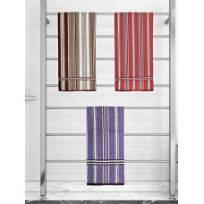 Deals and Offers on - Athom Trendz Ecosaviour Striped Cotton Bath Towel 70x140 cm Multicolour Pack of Three Deals, Discounts & Offers on - Athom Trendz Ecosaviour Striped Cotton Bath Towel 70x140 cm Multicolour Pack of Three