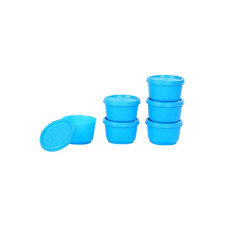 Deals, Discounts & Offers on  - Signoraware Mini Fresh Container Set, 130ml, Set of 6, Turkish Blue