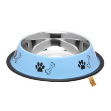 Deals and Offers on - Foodie Puppies Stainless Steel Printed Bowl for Dogs, Cats & Any Pets - (Medium, 700ml - Sky Blue) | Feeding Bowl I Non-Skid Food/Water Bowl for Dogs/Pets I Non-Toxic & 100% Safe Deals, Discounts & Offers on - Foodie Puppies Stainless Steel Printed Bowl for Dogs, Cats & Any Pets - (Medium, 700ml - Sky Blue) | Feeding Bowl I Non-Skid Food/Water Bowl for Dogs/Pets I Non-Toxic & 100% Safe