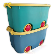 Deals and Offers on - Ash & Roh Large Plastic Stackable Toy Chest Organizer Storage Rectangular Box with Lid Deals, Discounts & Offers on - Ash & Roh Large Plastic Stackable Toy Chest Organizer Storage Rectangular Box with Lid