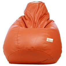 Deals and Offers on Furniture - SATTVA Faux Leather Classic Bean Bag Filled with Beans XXXL Size_Orange Deals, Discounts & Offers on Furniture - SATTVA Faux Leather Classic Bean Bag Filled with Beans XXXL Size_Orange