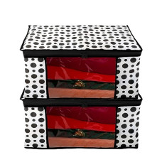 Deals and Offers on - Perpetual Saree Organizer For Wardrobe -Large Size Foldable Saree Covers With Zip, Multipurpose Storage Bag For Suit, Lehanga, Dress Packing With Transparent Window Pack of 2 Pcs. (Polka2o) Deals, Discounts & Offers on - Perpetual Saree Organizer For Wardrobe -Large Size Foldable Saree Covers With Zip, Multipurpose Storage Bag For Suit, Lehanga, Dress Packing With Transparent Window Pack of 2 Pcs. (Polka2o)