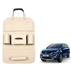 Deals and Offers on - Oshotto Car Backseat Storage Organizer Phone Holder,Multi-Pocket Compatible with Tata Hexa (Beige) Deals, Discounts & Offers on - Oshotto Car Backseat Storage Organizer Phone Holder,Multi-Pocket Compatible with Tata Hexa (Beige)
