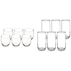 Deals and Offers on - Amazon Brand - Solimo Anya High Ball Glass Set, 360ml, Set of 6, Transparent Juice Glass Set, Set of 6 (245ml Each) Deals, Discounts & Offers on - Amazon Brand - Solimo Anya High Ball Glass Set, 360ml, Set of 6, Transparent Juice Glass Set, Set of 6 (245ml Each)
