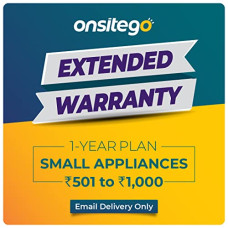 Deals and Offers on Electronics - ONSITEGO 1 Year Extended Warranty For Small Household Appliances From Rs 501-1000 (Email Delivery - No Physical Kit), White Deals, Discounts & Offers on Electronics - ONSITEGO 1 Year Extended Warranty For Small Household Appliances From Rs 501-1000 (Email Delivery - No Physical Kit), White